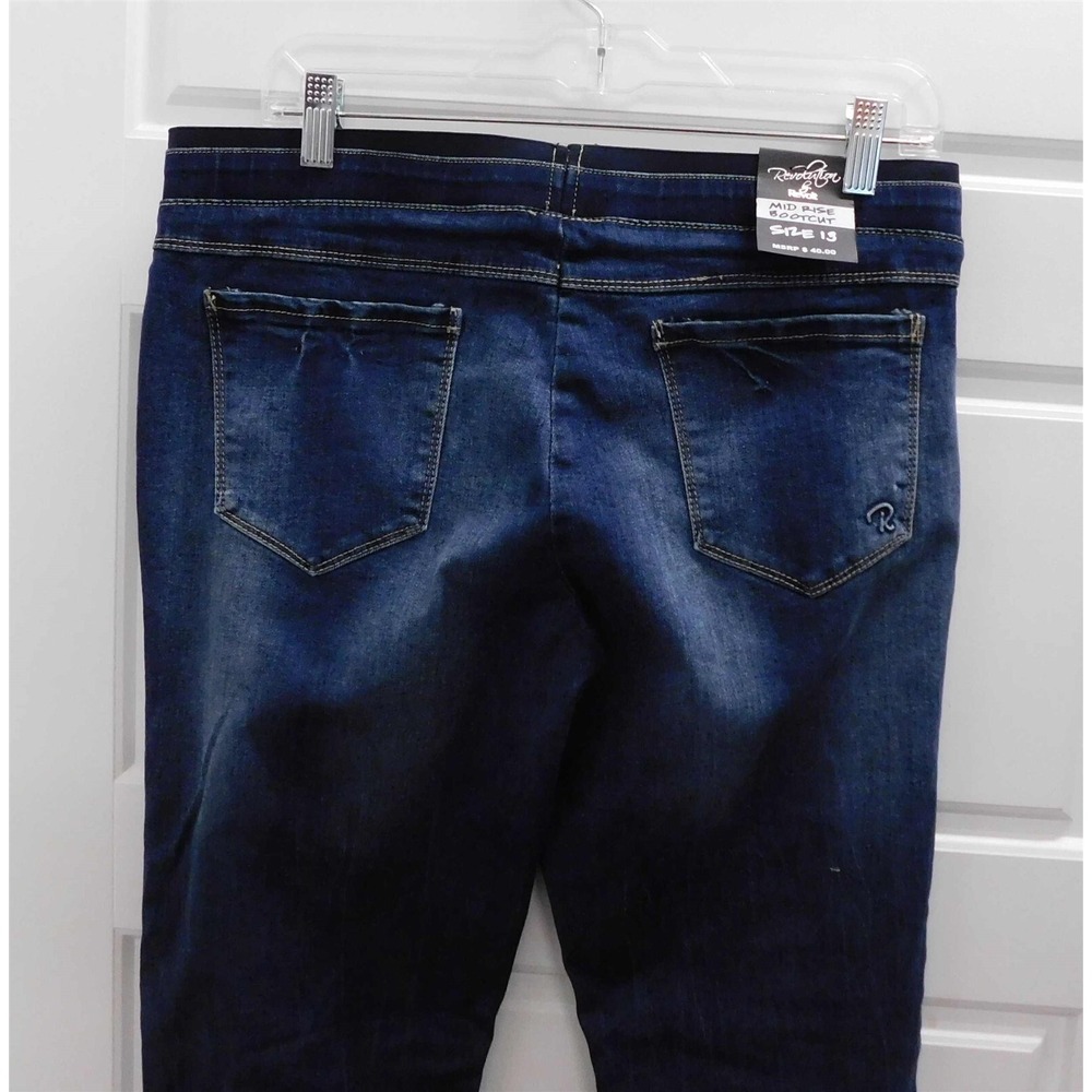 New Revolution by Revolt Mid‎ Rise Bootcut Stretch Jeans sz 13 - Picture 5 of 7